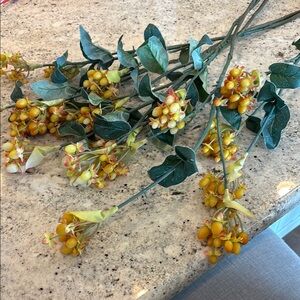 Artificial berry bush stems -6 total